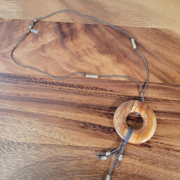 J. Jill Brown Pendant Necklace with Tassels On Rope - Picture 8 of 14